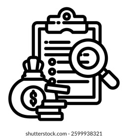 Transparency icon in Outline Style. Simple Outline Icon Vector. Simple Vector Design
