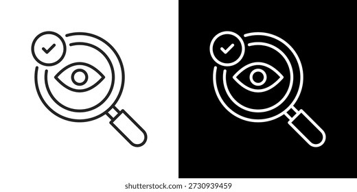 Conjunto de iconos de transparencia. Diseño de línea limpia con versiones claras y oscuras para uso versátil