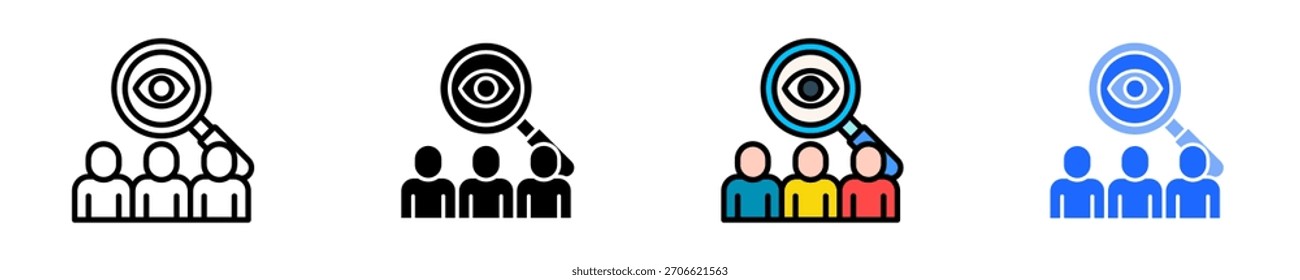 Conjunto de iconos de transparencia Colección de estilos múltiples