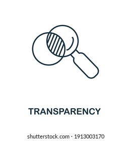 Transparency icon. Simple element from business management collection. Creative Transparency icon for web design, templates, infographics and more