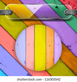 transparency plate on the Colorful Vector Wooden Planks