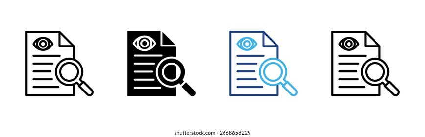 Transparency Principle icon set multiple style collection