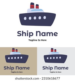 Diseño del logotipo del concepto de barco de transparencia	