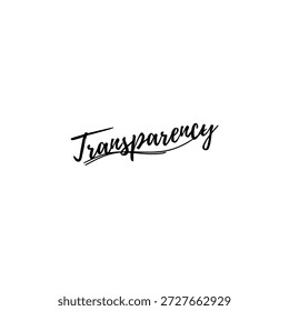 Transparency text calligraphy design for your business