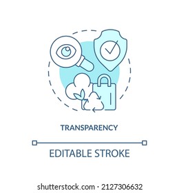 Transparency turquoise concept icon. Emergent feature abstract idea thin line illustration. Increasing visibility. Isolated outline drawing. Editable stroke. Arial, Myriad Pro-Bold fonts used