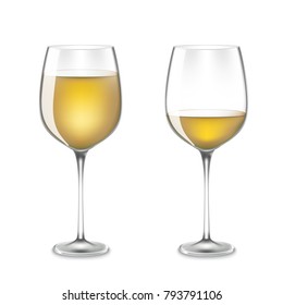 Transparency wine glass.