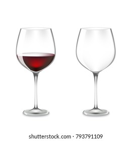 Transparency wine glass.