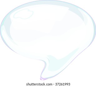 Transparent 3D speech bubble illustration vectors