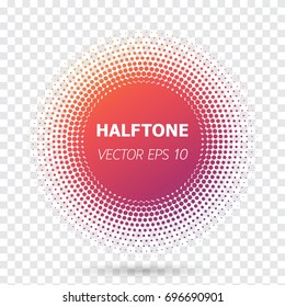 Transparent - abstract circle colorful halftone. Vector illustration eps 10.