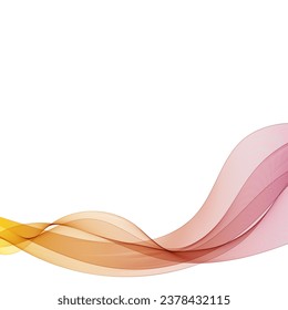Transparent abstract color wave. Element design. eps 10
