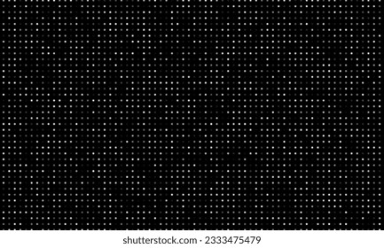 Transparent Abstract Digital Vector Background: Moving White Flashing Dots in a Matrix or Digital Board Style.