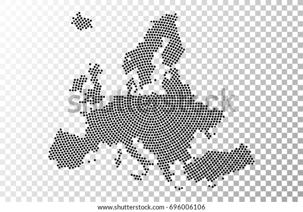 Transparent Abstract Europe Map Radial Dot Stock Vector (Royalty Free ...