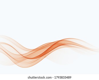 Transparent Abstract Flow Wave.Smoky Wave Background.