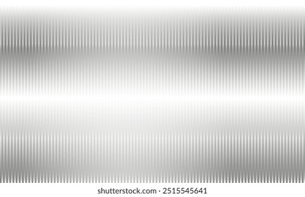 Transparent abstract gradient background with trendy ribbed glass effect. Acrylic reeded fluted panel, clear plastic texture. Vector illustration