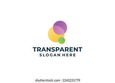 Transparent abstract logo design concept