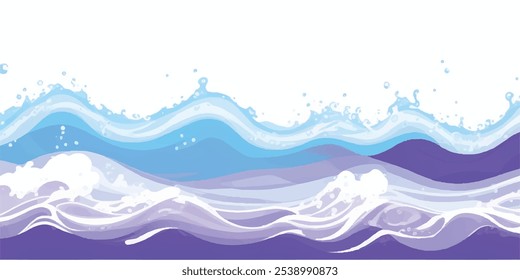 Transparent abstract purple  and white abstract water color ocean wave texture background. Banner Graphic Resource as background for ocean wave and water wave abstract graphics
