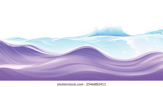 Transparent abstract purple and white abstract water color ocean wave texture background. Banner Graphic Resource as background for ocean wave and water wave abstract graphics
