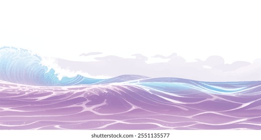 Transparent abstract purple and white abstract water color ocean wave texture background. Banner Graphic Resource as background for ocean wave and water wave abstract graphics
