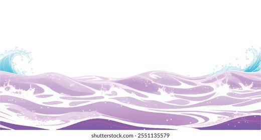 Transparent abstract purple and white abstract water color ocean wave texture background. Banner Graphic Resource as background for ocean wave and water wave abstract graphics
