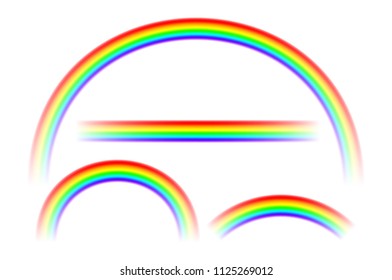 Transparent Abstract rainbow collection in Different Shapes vector art