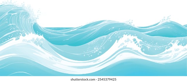 Transparent abstract soft blue and green abstract water color ocean wave texture background. Banner Graphic Resource as background for ocean wave and water wave abstract graphics	