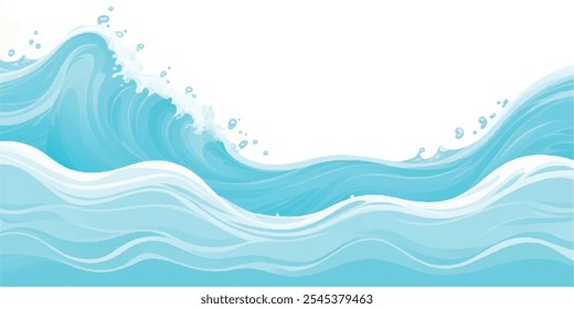 Transparent abstract soft blue and green abstract water color ocean wave texture background. Banner Graphic Resource as background for ocean wave and water wave abstract graphics	