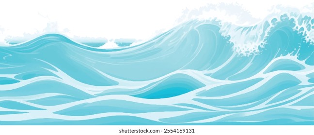 Transparent abstract soft blue and green abstract water color ocean wave texture background. Banner Graphic Resource as background for ocean wave and water wave abstract graphics
