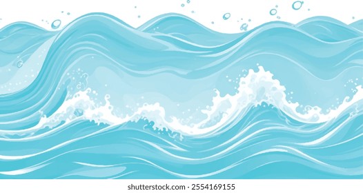Transparent abstract soft blue and green abstract water color ocean wave texture background. Banner Graphic Resource as background for ocean wave and water wave abstract graphics
