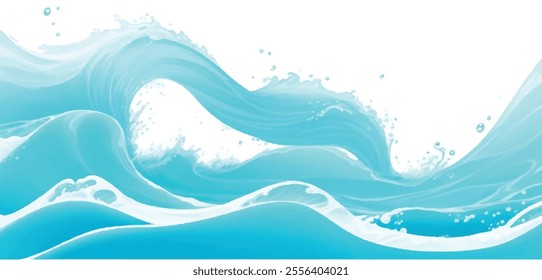 Transparent abstract soft blue and green abstract water color ocean wave texture background. Banner Graphic Resource as background for ocean wave and water wave abstract graphics
