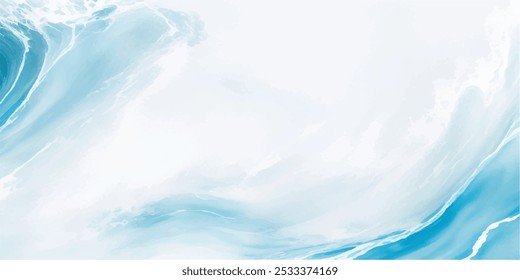 Transparent abstract soft blue and white abstract water color ocean wave texture background. Banner Graphic Resource as background for ocean wave and water wave abstract graphics	