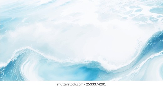 Transparent abstract soft blue and white abstract water color ocean wave texture background. Banner Graphic Resource as background for ocean wave and water wave abstract graphics	