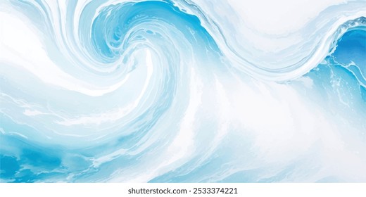 Transparent abstract soft blue and white abstract water color ocean wave texture background. Banner Graphic Resource as background for ocean wave and water wave abstract graphics	