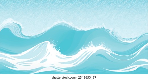 Transparent abstract soft green and blue abstract water color ocean wave texture background. Banner Graphic Resource as background for ocean wave and water wave abstract graphics	