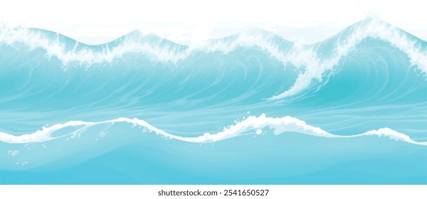 Transparent abstract soft green and blue abstract water color ocean wave texture background. Banner Graphic Resource as background for ocean wave and water wave abstract graphics	
