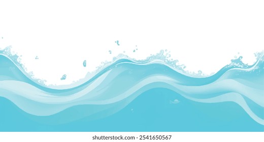 Transparent abstract soft green and blue abstract water color ocean wave texture background. Banner Graphic Resource as background for ocean wave and water wave abstract graphics	