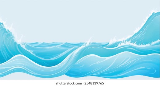 "Transparente abstrato verde macio e azul aquarela fundo de textura de onda oceânica. Este design elegante apresenta tons fluidos e misturados de verde e azul, criando uma atmosfera oceânica serena e calmante