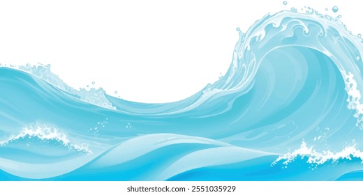 Transparent abstract soft green and blue abstract water color ocean wave texture background. Banner Graphic Resource as background for ocean wave and water wave abstract graphics