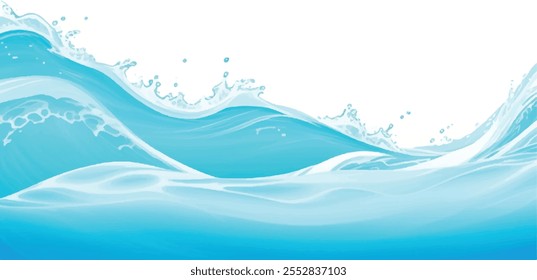 Transparent abstract soft green and blue abstract water color ocean wave texture background. Banner Graphic Resource as background for ocean wave and water wave abstract graphics