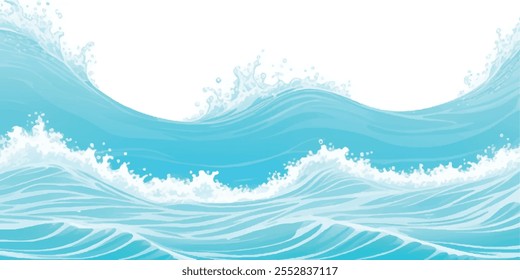 Transparent abstract soft green and blue abstract water color ocean wave texture background. Banner Graphic Resource as background for ocean wave and water wave abstract graphics