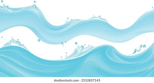 Transparent abstract soft green and blue abstract water color ocean wave texture background. Banner Graphic Resource as background for ocean wave and water wave abstract graphics