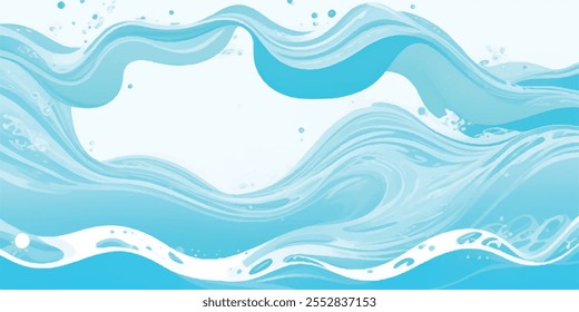 Transparent abstract soft green and blue abstract water color ocean wave texture background. Banner Graphic Resource as background for ocean wave and water wave abstract graphics