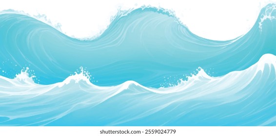 Transparent abstract soft green and blue abstract water color ocean wave texture background. Banner Graphic Resource as background for ocean wave and water wave abstract graphics	