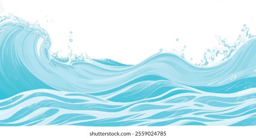 Transparent abstract soft green and blue abstract water color ocean wave texture background. Banner Graphic Resource as background for ocean wave and water wave abstract graphics	