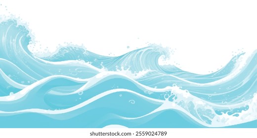 Transparent abstract soft green and blue abstract water color ocean wave texture background. Banner Graphic Resource as background for ocean wave and water wave abstract graphics	