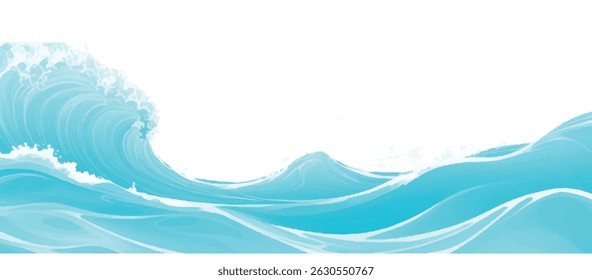Transparent abstract soft green and blue abstract water color ocean wave texture background. Banner Graphic Resource as background for ocean wave and water wave abstract graphics	