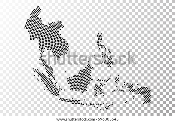 透明 抽象的な東南アジアの地図の放射状のドットプラネット 線 グローバルな世界地図のハーフトーンコンセプト ベクターイラストeps10 のベクター画像素材 ロイヤリティフリー