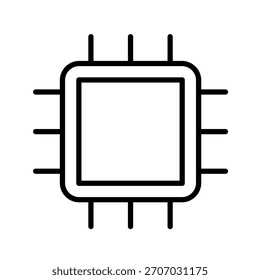 Transparent Ai Outline Icon Vector Illustration