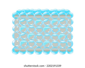 Post box with Air Bubble wrap Vector.Bubblewrap Icon, packaging