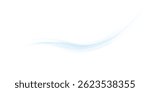 Transparent airflow wind wave with soft blue motion lines for air conditioner or fresh breeze concept PNG