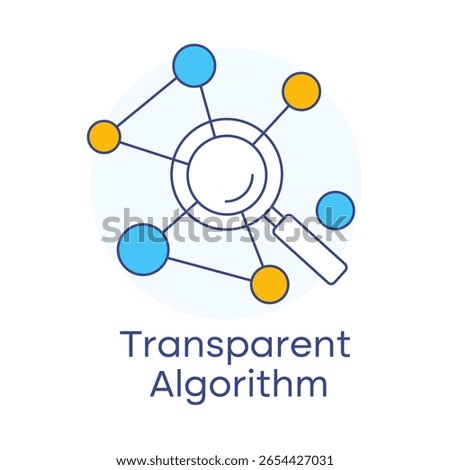 Transparent Algorithm AI Clarity Fairness Ethics Accountability Compliance Icon with editable stroke